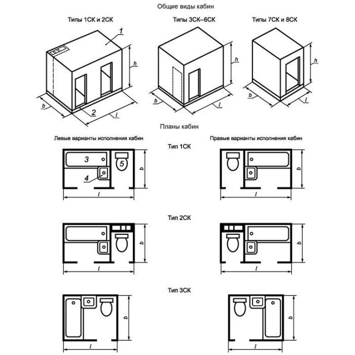 Кабина санитарно-техническая 1СК 24